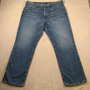 Polo Ralph Lauren Jeans 40x30 Made In USA Vintage Denim Blue 90s‎ Straight Leg